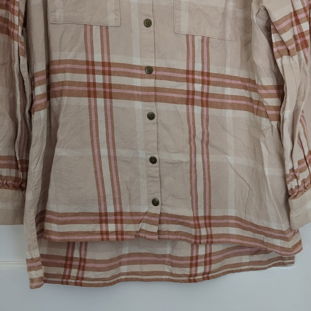 Spell And The Gypsy Basecamp Flannel Musk Long Sleeve Button Shirt Large - Picture 4 of 12